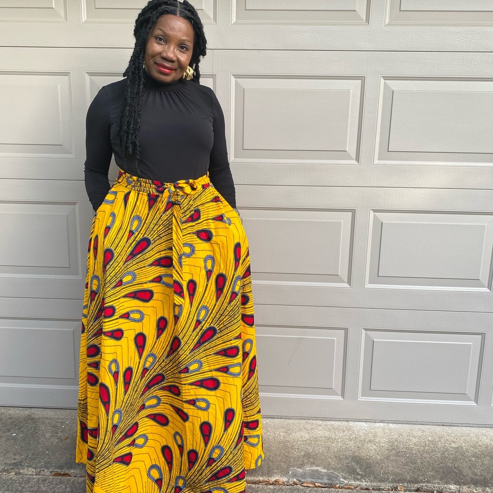 ANKARA DESIGN SKIRT FOR WOMEN.
